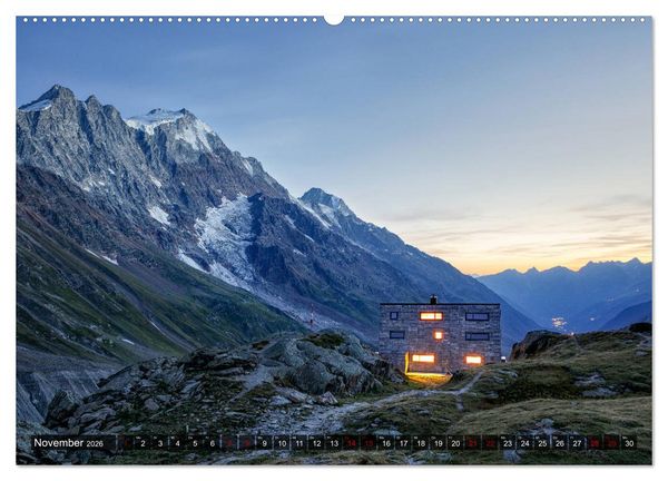 Produktbild: H&uuml;ttenzauber: Bergh&uuml;tten in den Alpen (hochwertiger Premium Wandkalender 2026 DIN A2 quer), Kunstdruck in Hochglanz