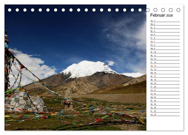 Produktbild: Tibet Momente (Tischkalender 2026 DIN A5 quer), CALVENDO Monatskalender