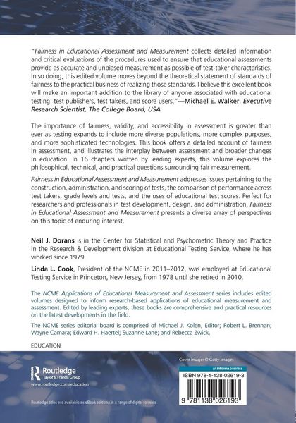 Produktbild: Fairness in Educational Assessment and Measurement
