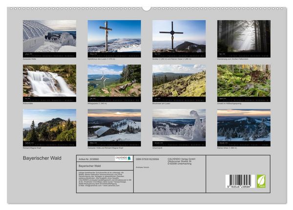 Produktbild: Bayerischer Wald (hochwertiger Premium Wandkalender 2026 DIN A2 quer), Kunstdruck in Hochglanz