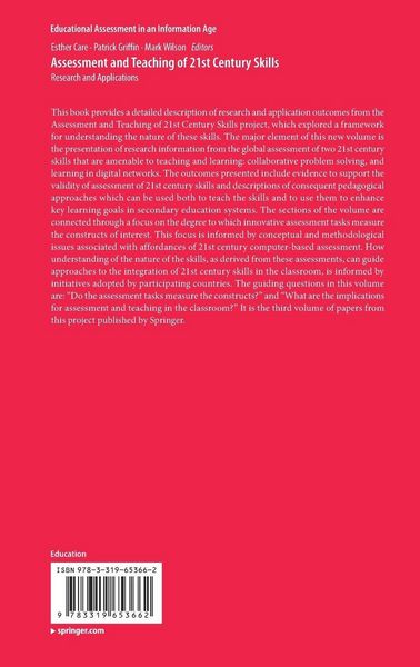 Produktbild: Assessment and Teaching of 21st Century Skills