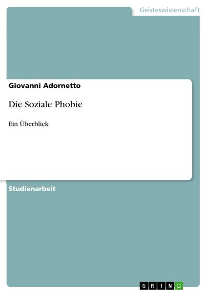 Produktbild: Die Soziale Phobie