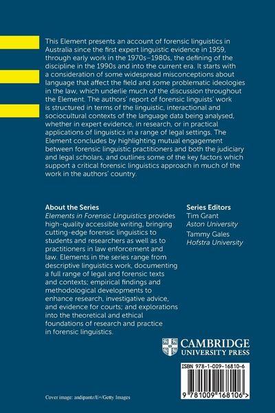 Produktbild: Forensic Linguistics in Australia