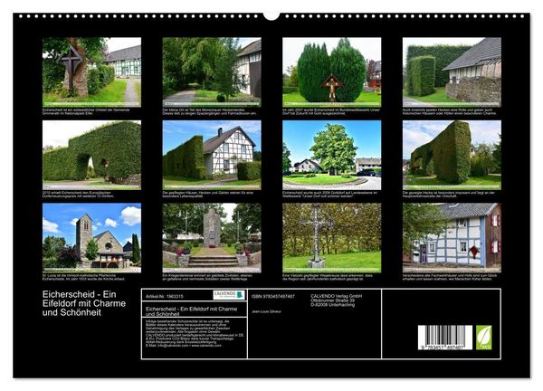 Produktbild: Eicherscheid - Ein Eifeldorf mit Charme und Sch&ouml;nheit (hochwertiger Premium Wandkalender 2026 DIN A2 quer), Kunstdruck in Hochglanz