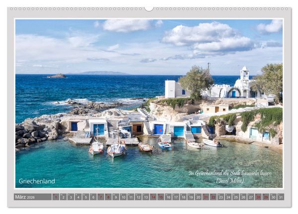 Produktbild: vom Reisen tr&auml;umen (hochwertiger Premium Wandkalender 2026 DIN A2 quer), Kunstdruck in Hochglanz