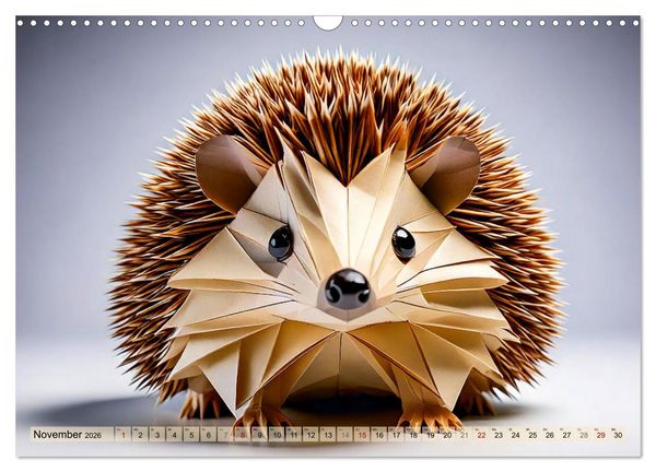 Produktbild: Wilde Origami Tiere (Wandkalender 2026 DIN A3 quer), CALVENDO Monatskalender