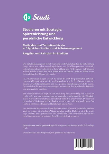 Produktbild: Studieren mit Strategie (Bachelor, Masterarbeit, Hausarbeit, Seminararbeit) - F&uuml;r Sch&uuml;ler und Studenten mit Perspektive