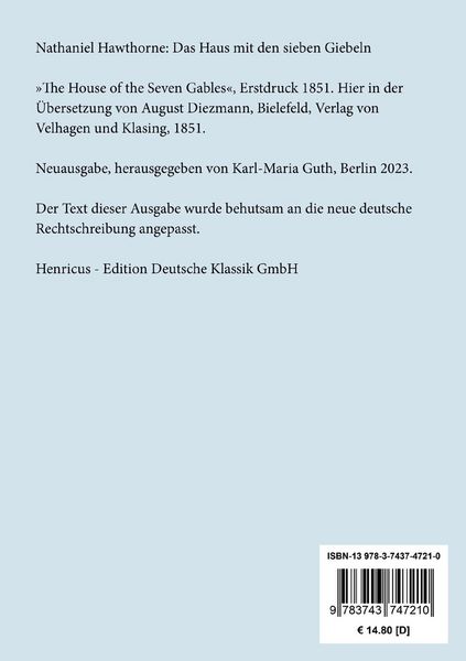 Produktbild: Das Haus mit den sieben Giebeln