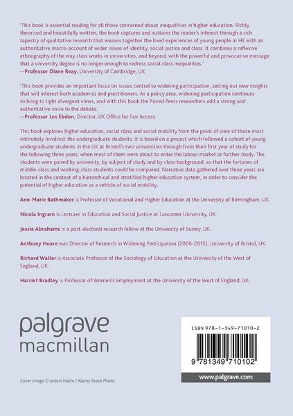 Produktbild: Higher Education, Social Class and Social Mobility