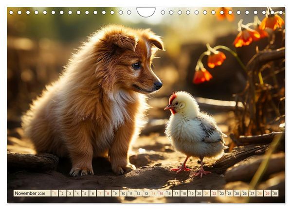 Produktbild: Viele Tiere auf dem Bauernhof (Wandkalender 2026 DIN A4 quer), CALVENDO Monatskalender