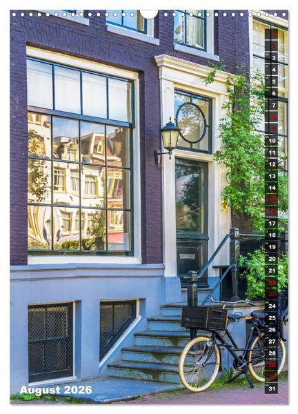 Produktbild: AMSTERDAM Charmantes Stadtherz (Wandkalender 2026 DIN A3 hoch), CALVENDO Monatskalender