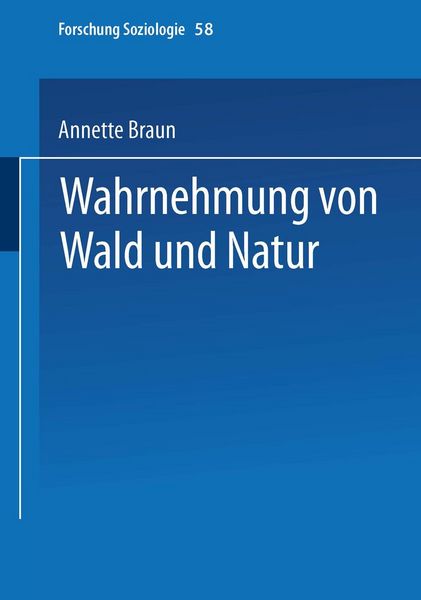 Produktbild: Wahrnehmung von Wald und Natur