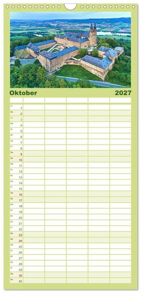 Produktbild: Familienplaner 2027 - Bad Staffelstein - Gottesgarten am Obermain mit 5 Spalten (Wandkalender, 21 x 45 cm) CALVENDO