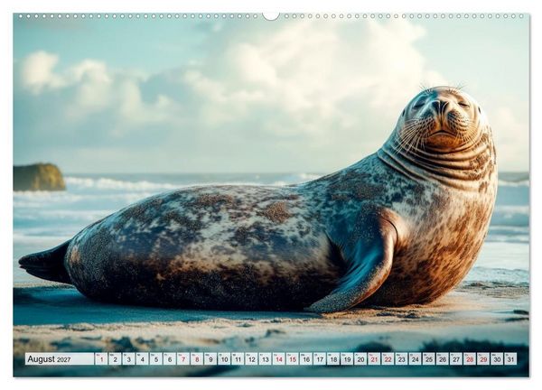 Produktbild: Faszination Robben - Zwischen Wellen und Weite (Wandkalender 2027 DIN A2 quer), CALVENDO Monatskalender