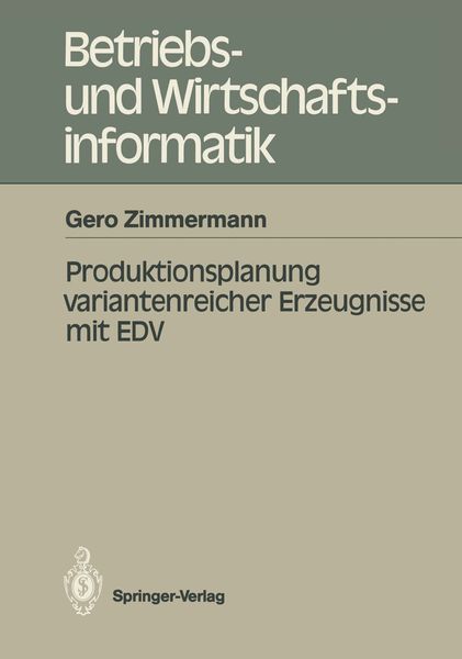 Produktbild: Produktionsplanung variantenreicher Erzeugnisse mit EDV
