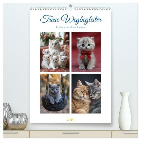 Produktbild: Treue Wegbegleiter (hochwertiger Premium Wandkalender 2026 DIN A2 hoch), Kunstdruck in Hochglanz