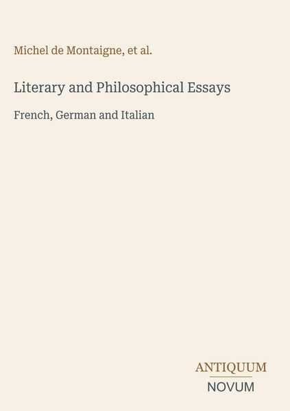 Produktbild: Literary and Philosophical Essays