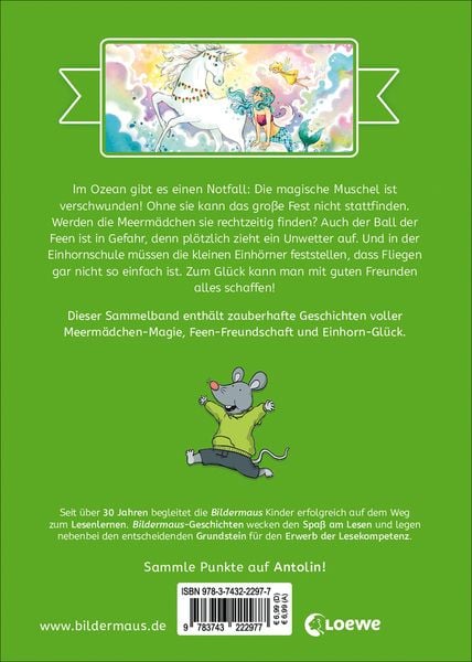 Produktbild: Die sch&ouml;nsten Bildermaus-Geschichten zum Lesenlernen - Feen, Meerm&auml;dchen und Einh&ouml;rner