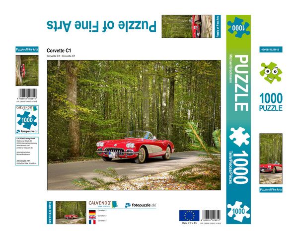 Produktbild: CALVENDO Puzzle Corvette C1 | 1000 Teile Lege-Gr&ouml;&szlig;e 64x48cm Foto-Puzzle f&uuml;r gl&uuml;ckliche Stunden
