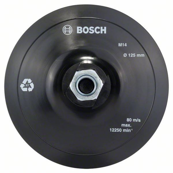 Bosch Accessories 2608601077 Stützteller mit Klettverschluss zum Befestigen von Schleifblättern 125 mm Durchmesser 125 m