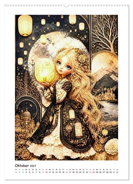Produktbild: Stella im Reich der Mondbl&uuml;ten (Wandkalender 2027 DIN A2 hoch), CALVENDO Monatskalender