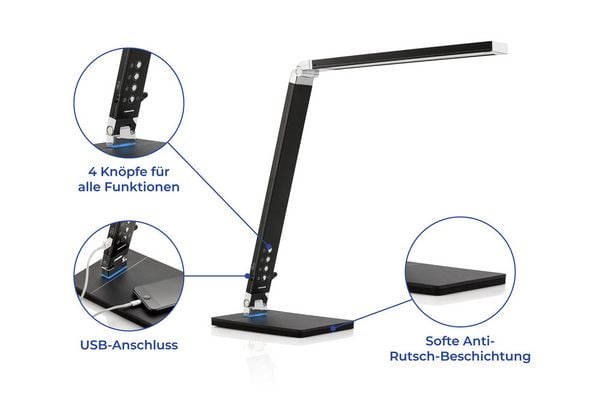 Produktbild: Tageslicht-Tischleuchte, Tischlampe mit 5 Helligkeitsstufen