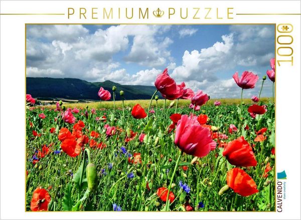 CALVENDO Puzzle Traumhafte Mohnblüte in Germerode am Meißner | 1000 Teile Lege-Größe 64x48cm Foto-Puzzle für glückliche Stunden