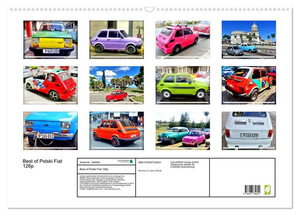 Produktbild: Best of Polski Fiat 126p (Wandkalender 2026 DIN A2 quer), CALVENDO Monatskalender
