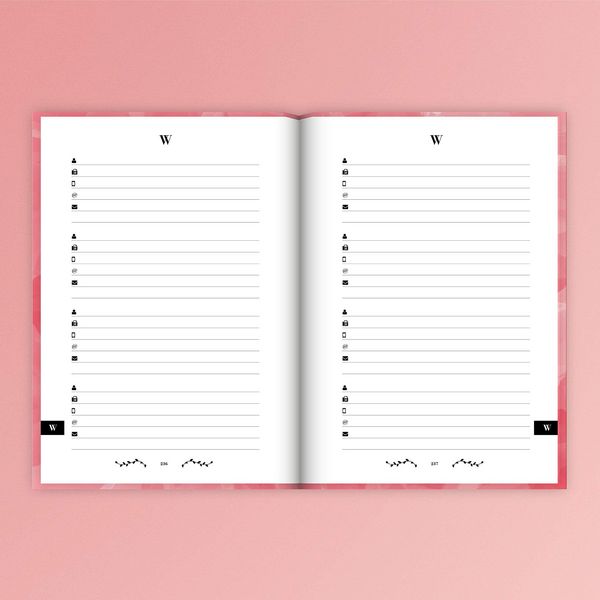 Produktbild: Adressbuch mit Geburtstagskalender | Kontaktbuch in DIN A5| Telefonregister & Adressbuch mit Telefonnummer, Adresse, E-Mail | Telefonbuch rosa