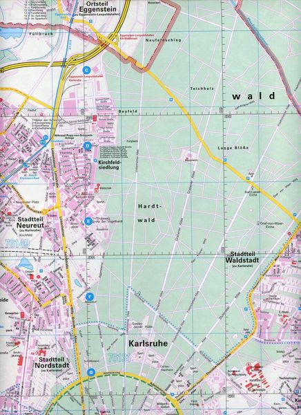 Falk Stadtplan Extra Karlsruhe 1:20.000