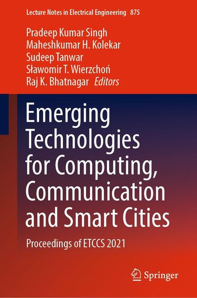 Produktbild: Emerging Technologies for Computing, Communication and Smart Cities