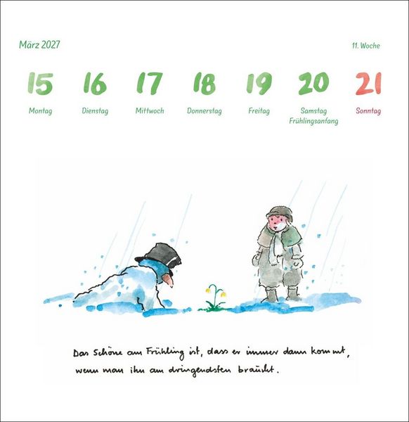 Produktbild: Helme Heine: Philosophisches Premium-Postkartenkalender 2027