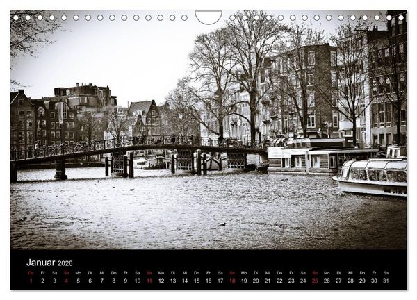 Produktbild: Amsterdam 2026 (Wandkalender 2026 DIN A4 quer), CALVENDO Monatskalender