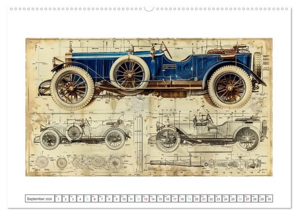 Produktbild: Fantastische Oldtimer (hochwertiger Premium Wandkalender 2026 DIN A2 quer), Kunstdruck in Hochglanz