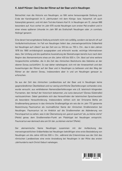Produktbild: Das Erbe der R&ouml;mer auf der Baar und in Neudingen