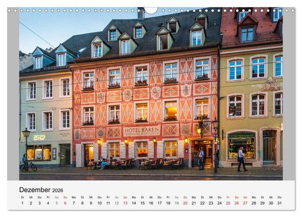 Produktbild: Freiburg im Breisgau. Malerische Stadt am Rande des Schwarzwaldes (Wandkalender 2026 DIN A3 quer), CALVENDO Monatskalender