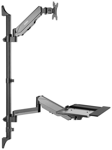Produktbild: SpeaKa Professional Monitor-Wandhalterung SP-MM-710 1 Display(s) 33,0cm (13\") - 68,6cm (27\") Schwarz Drehbar, H&ouml;henverstellbar