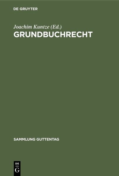 Produktbild: Grundbuchrecht