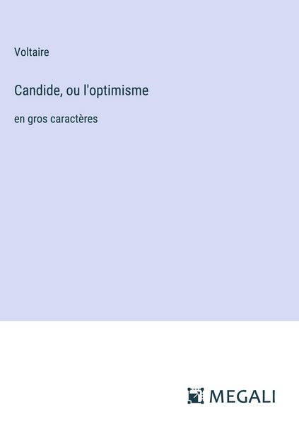 Produktbild: Candide, ou l'optimisme
