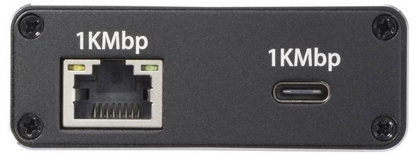 Produktbild: SpeaKa Professional SP-GNS-190 Splitter 1+1 Port RJ45, USB-C&reg; 1 GBit/s USB-Stromversorgung