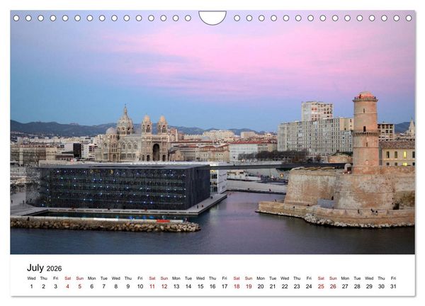 Produktbild: Marseille Coast and Corniche (Wall Calendar 2026 DIN A4 landscape), CALVENDO 12 Month Wall Calendar