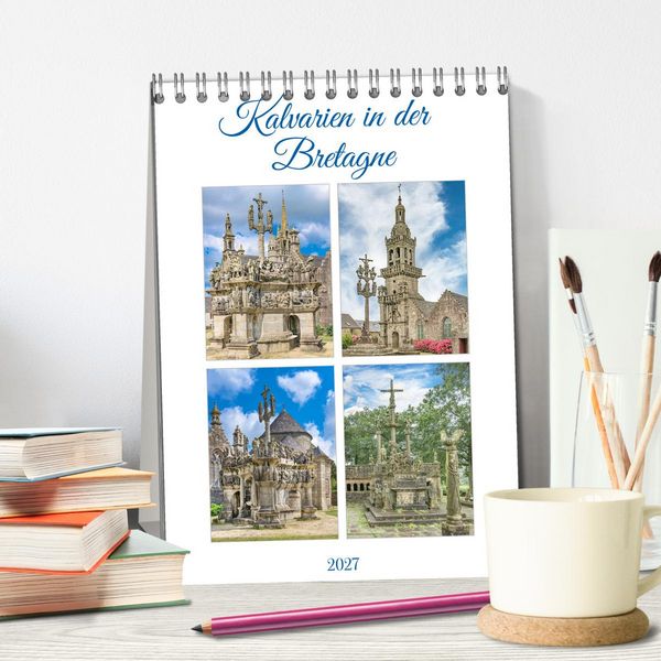 Produktbild: Kalvarien in der Bretagne (Tischkalender 2027 DIN A5 hoch), CALVENDO Monatskalender