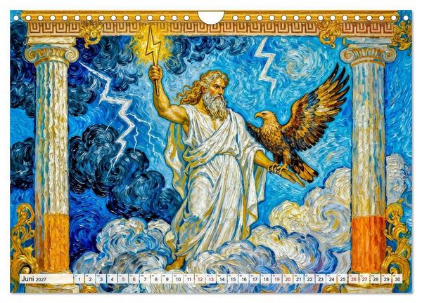 Produktbild: Die G&ouml;tter des Olymps - Die G&ouml;tter der Antike in epischen Bildern (Wandkalender 2027 DIN A4 quer), CALVENDO Monatskalender