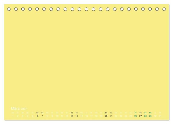 Produktbild: Bastelkalender - Gelb (Tischkalender 2027 DIN A5 quer), CALVENDO Monatskalender