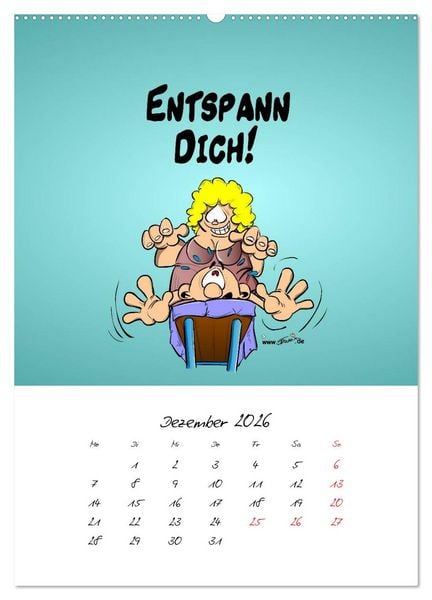 Produktbild: Trumix Cartoons - Gesundheit (Wandkalender 2026 DIN A2 hoch), CALVENDO Monatskalender