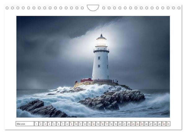 Produktbild: Nach Hause finden, die Leuchtt&uuml;rme (Wandkalender 2026 DIN A4 quer), CALVENDO Monatskalender