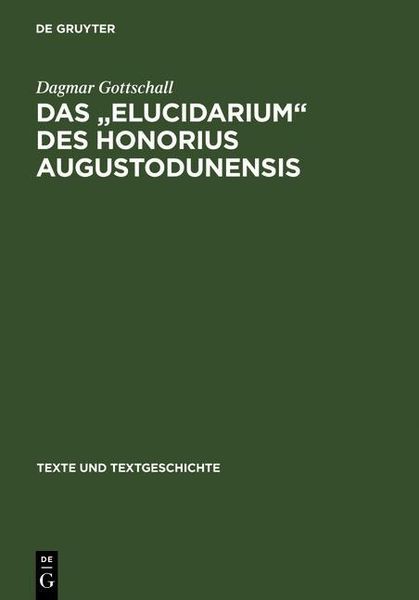 Produktbild: Das " Elucidarium " des Honorius Augustodunensis