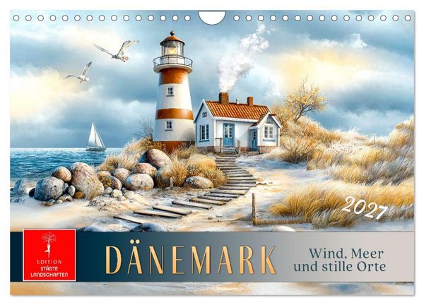 Produktbild: D&auml;nemark - Wind, Meer und stille Orte (Wandkalender 2027 DIN A4 quer), CALVENDO Monatskalender