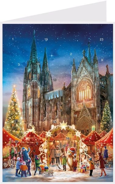 Postkarten-Adventskalender 'Kölner Dom'