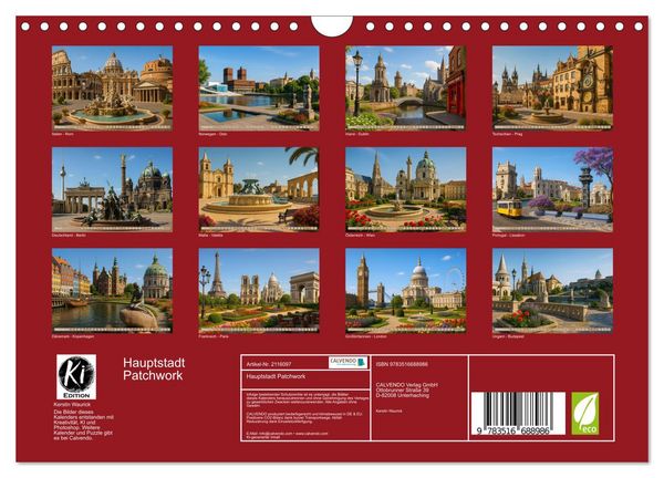 Produktbild: Hauptstadt Patchwork (Wandkalender 2026 DIN A4 quer), CALVENDO Monatskalender